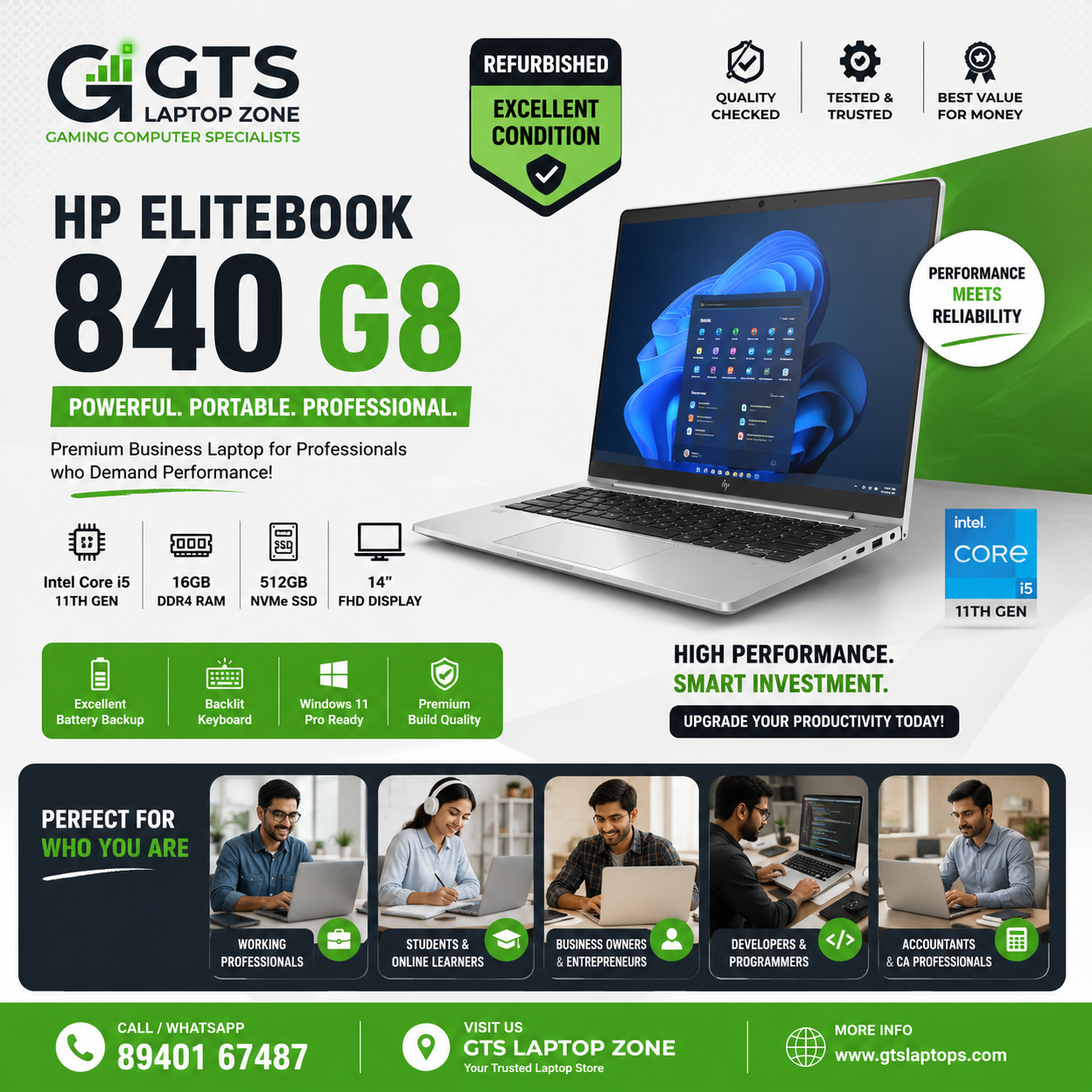 HP ELITEBOOK 840 G8 – REFURBISHED LAPTOP